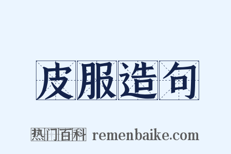 皮服造句是什么意思的图片